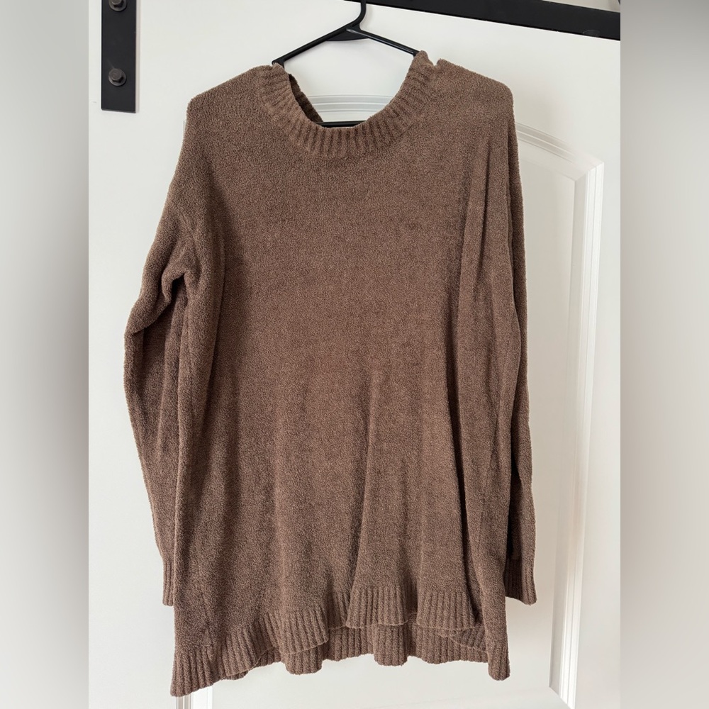 Zenana Outfitters Brown Crew Neck Sweater